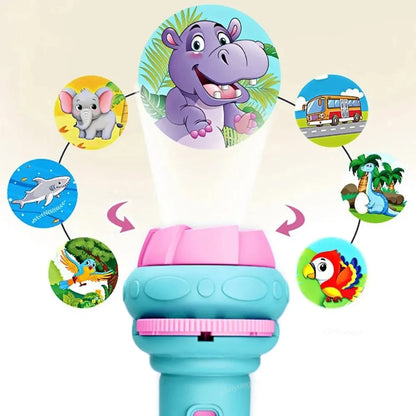 Kids Projector Flashlight – 10 Cards 80 Patterns Bedtime Toy