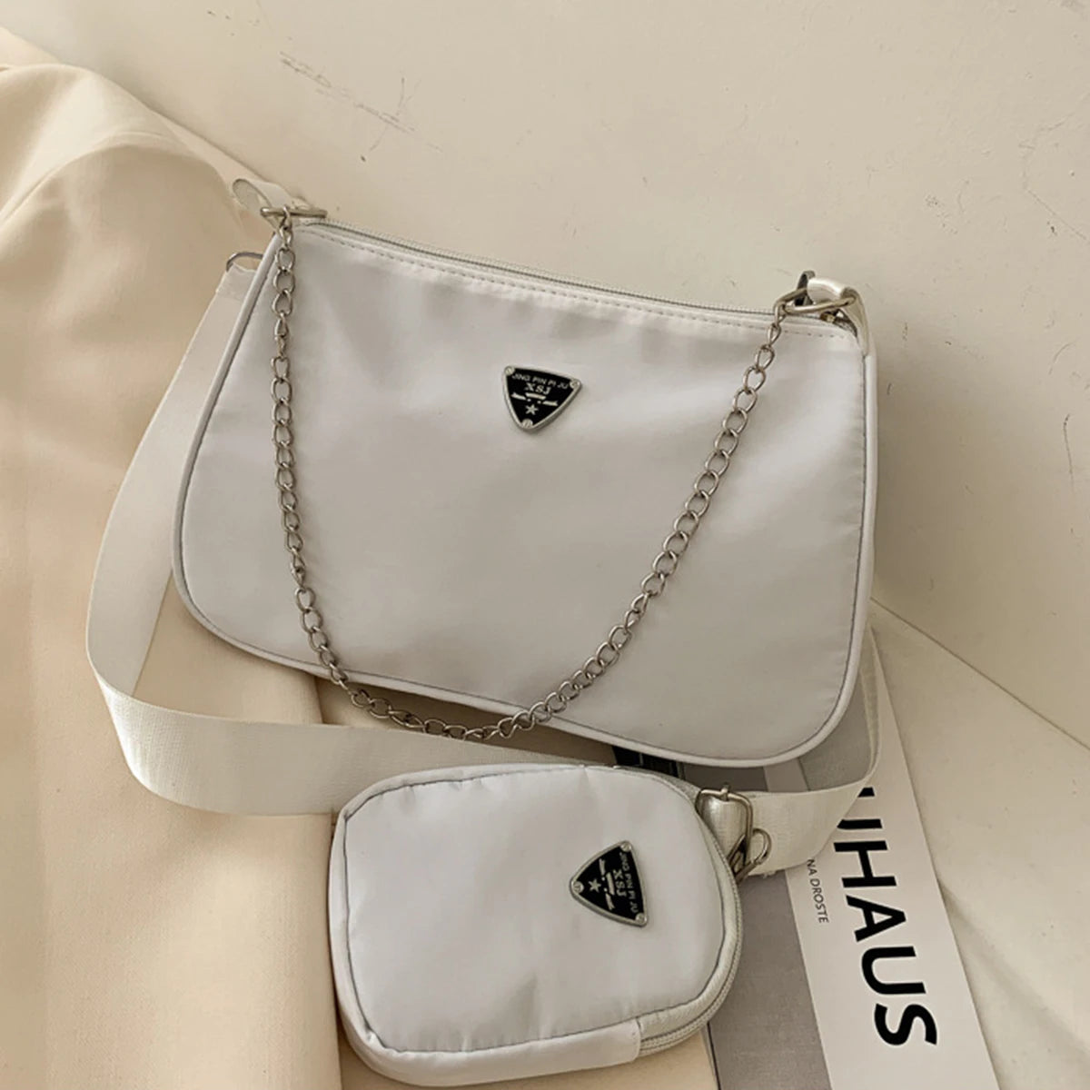 Women's Nylon Crossbody Bag – Casual Underarm Shoulder Bag