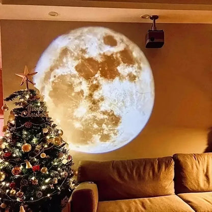 USB Galaxy Projector – Moon & Star Night Light
