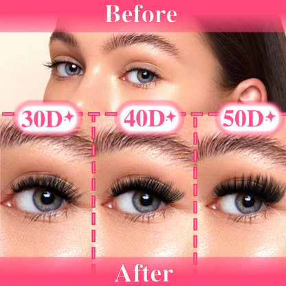DIY Eyelash Extension Kit – Multi-Length Lashes with Tweezers & Glue