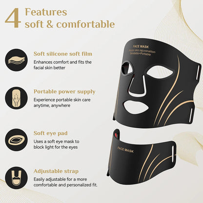 7-Color LED Light Therapy Face & Neck Mask – Anti-Acne Photon