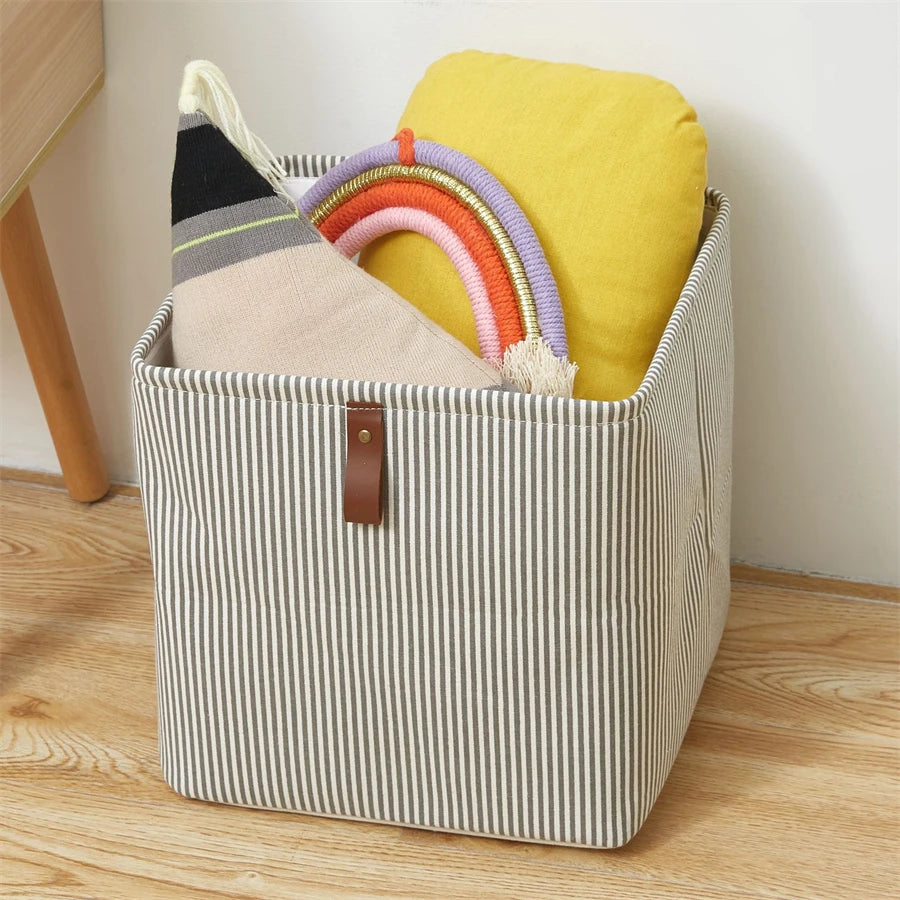 Fabric Storage Cube Box with Handle – Closet Toy Organizer
