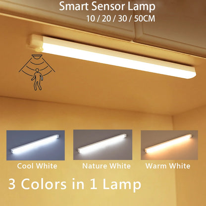 Motion Sensor LED Strip Light – USB Rechargeable Under-Cabinet Lamp