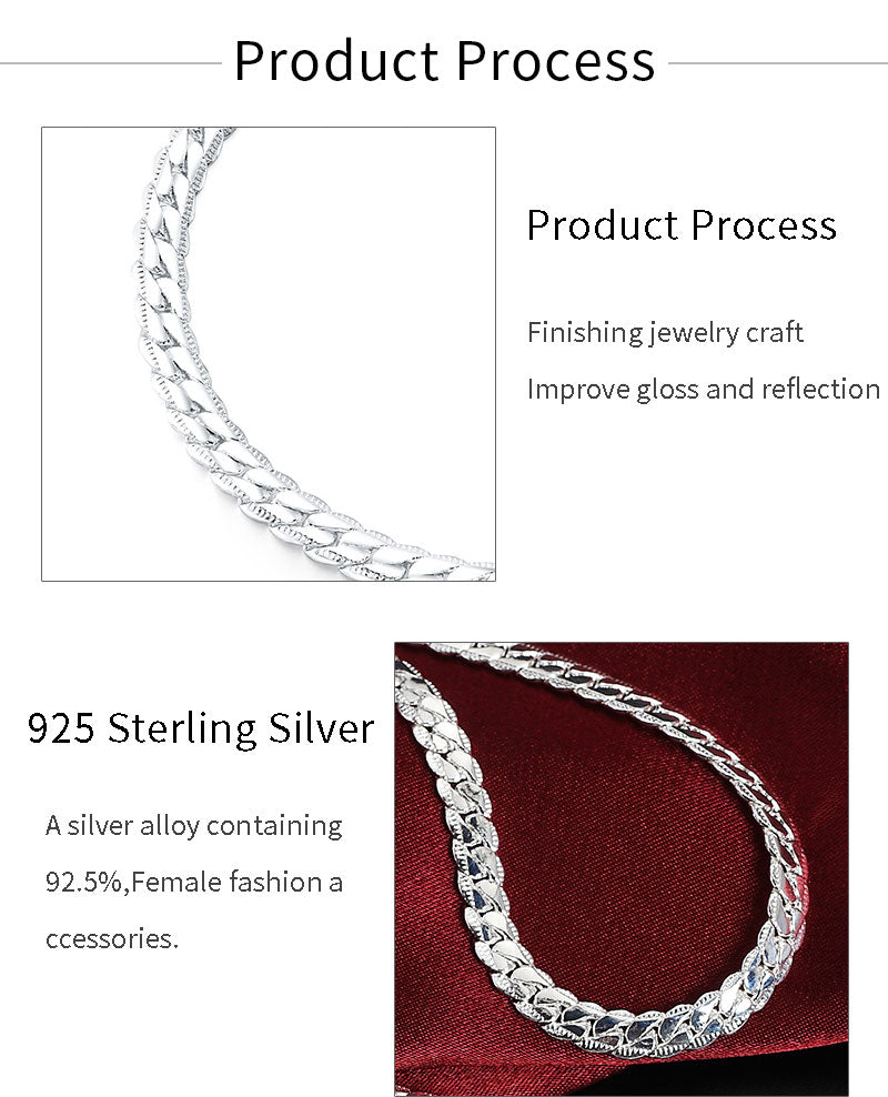 18K Gold/Silver Box Chain Necklace – 6mm Unisex Choker