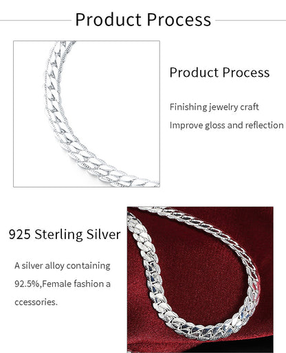 18K Gold/Silver Box Chain Necklace – 6mm Unisex Choker