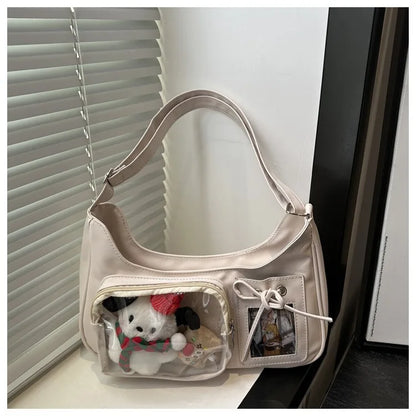 Y2K Transparent Ita Bag – Korean Harajuku Crossbody Purse