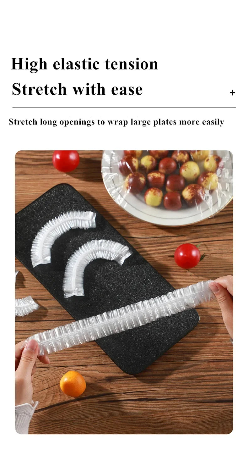 Reusable Elastic Bowl Covers – 100pcs Food Wrap Lids