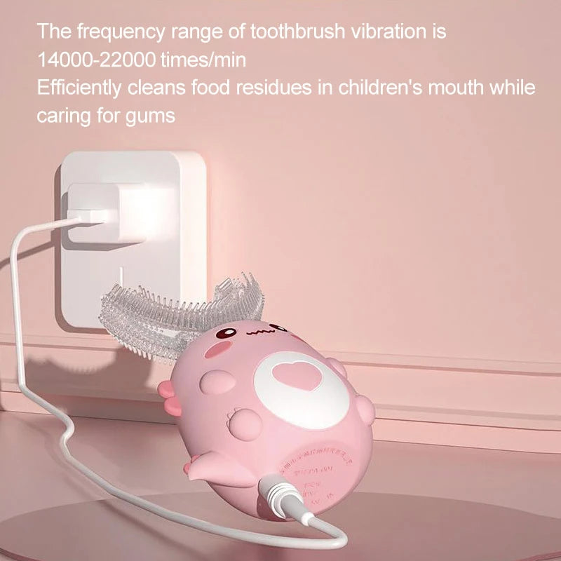 Kids U-Shaped Electric Toothbrush – 360° Sonic Rechargeable