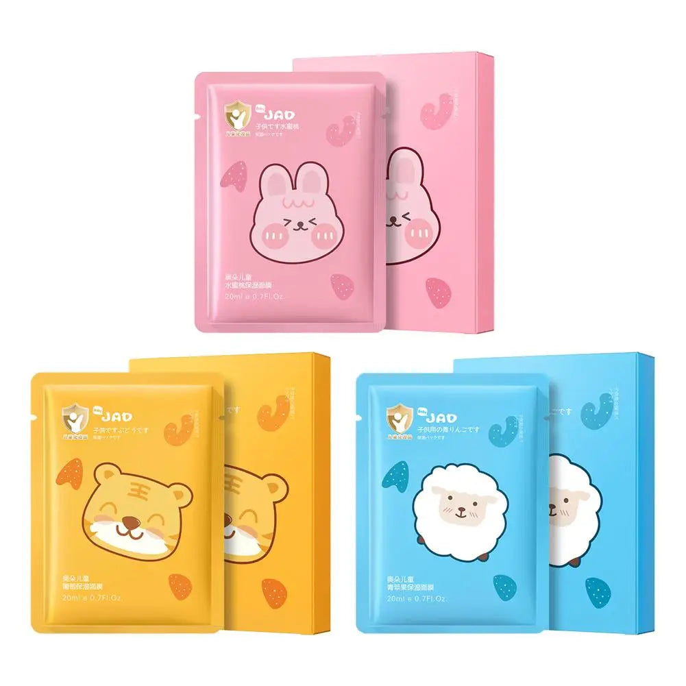 Cartoon Animal Sheet Masks – Kids Moisturizing Spa Face Masks