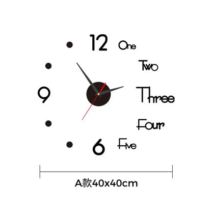 Modern DIY Digital Wall Clock – Silent Sticker Wall Decor