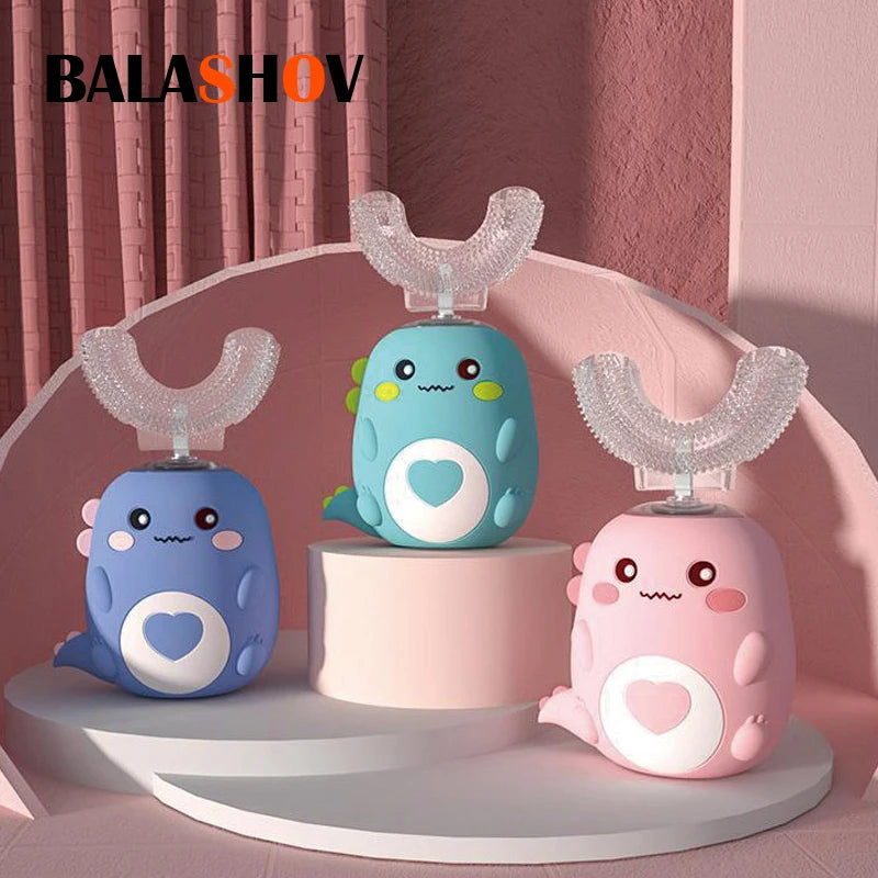 Kids U-Shaped Electric Toothbrush – 360° Sonic Rechargeable