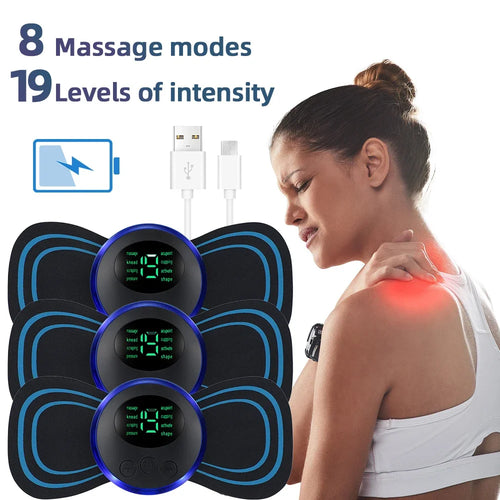 EMS Electric Neck Massager – Cervical Muscle Pain Relief Stimulator