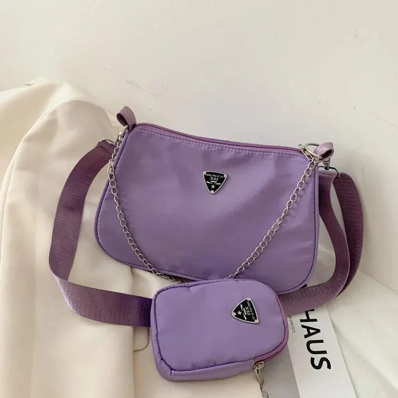 Women's Nylon Crossbody Bag – Casual Underarm Shoulder Bag