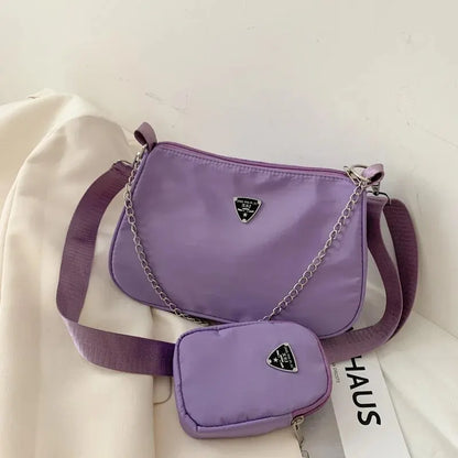 Women's Nylon Crossbody Bag – Casual Underarm Shoulder Bag