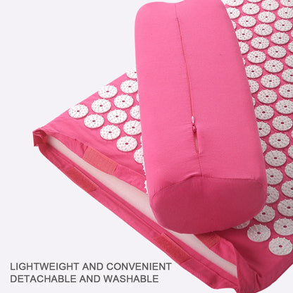 Acupressure Pillow & Mat Set – Neck Back Foot Massage with Bag