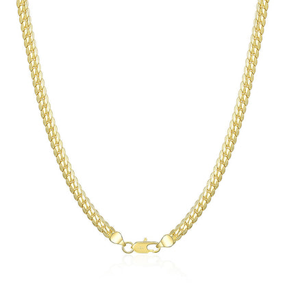 18K Gold/Silver Box Chain Necklace – 6mm Unisex Choker