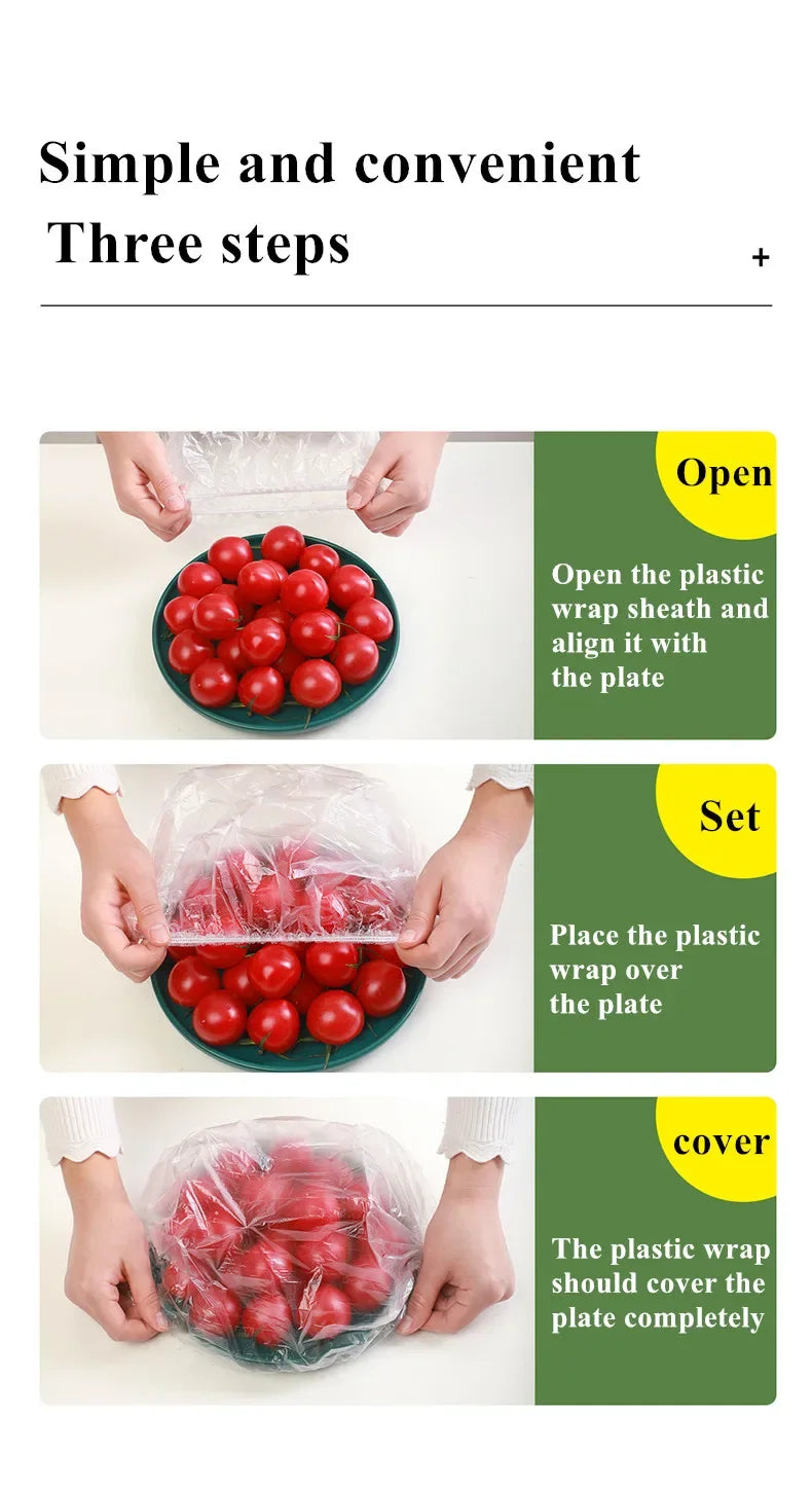 Reusable Elastic Bowl Covers – 100pcs Food Wrap Lids