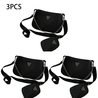 Women's Nylon Crossbody Bag – Casual Underarm Shoulder Bag