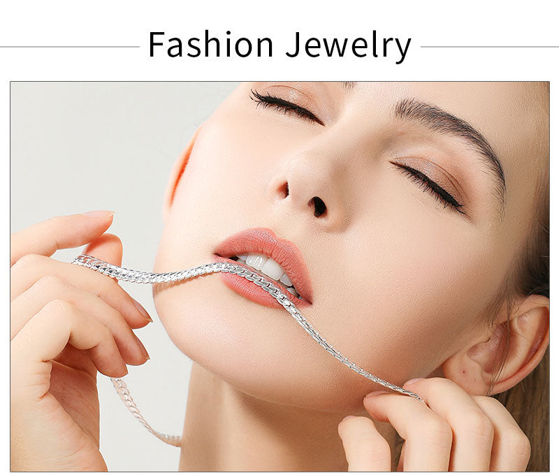 18K Gold/Silver Box Chain Necklace – 6mm Unisex Choker