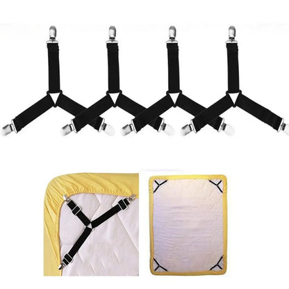 Bed Sheet Fasteners – 4pcs Mattress Cover Clip Holders