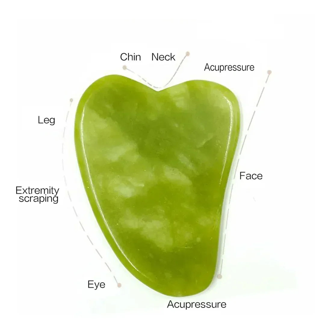 Natural Jade Face Roller & Gua Sha Set – Stone Massage Tool