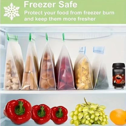 Reusable Silicone Food Storage Bags – Leak-Proof Freezer Set of 3