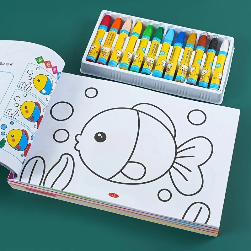 Kids Doodle & Coloring Book – Beginner Drawing Activity Book