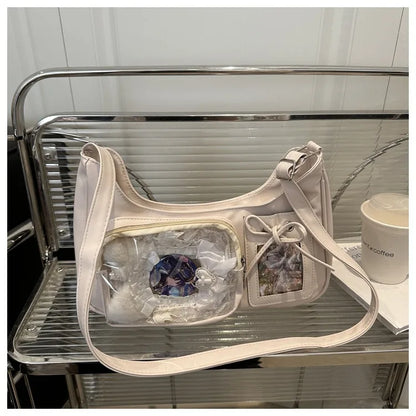 Y2K Transparent Ita Bag – Korean Harajuku Crossbody Purse