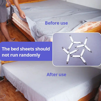 Bed Sheet Fasteners – 4pcs Mattress Cover Clip Holders