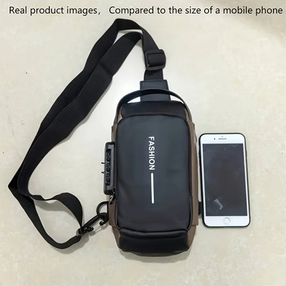 Men's Oxford Sling Bag – Crossbody Chest Pack with Phone Pocket