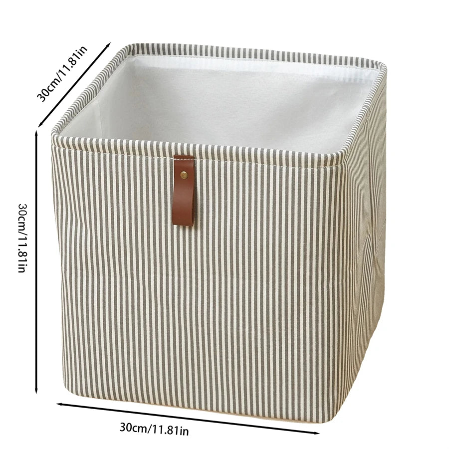 Fabric Storage Cube Box with Handle – Closet Toy Organizer