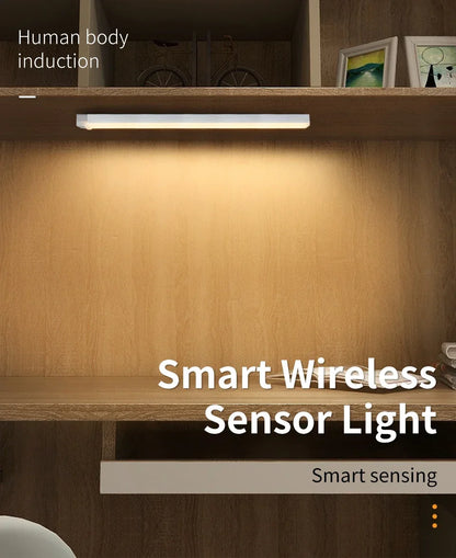 LED Motion Sensor Cabinet Light – Magnetic USB Dimmable Night Lamp