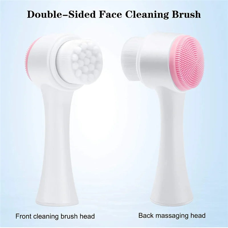3D Double-Sided Silicone Face Brush – Manual Exfoliator