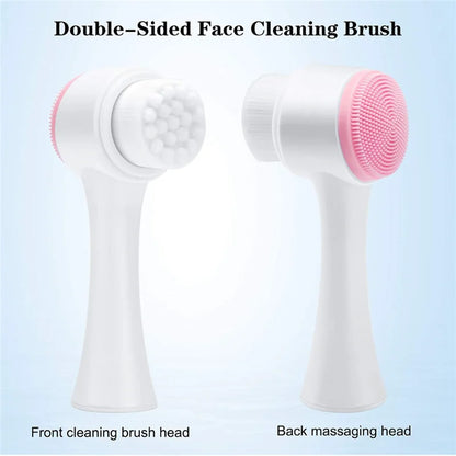3D Double-Sided Silicone Face Brush – Manual Exfoliator