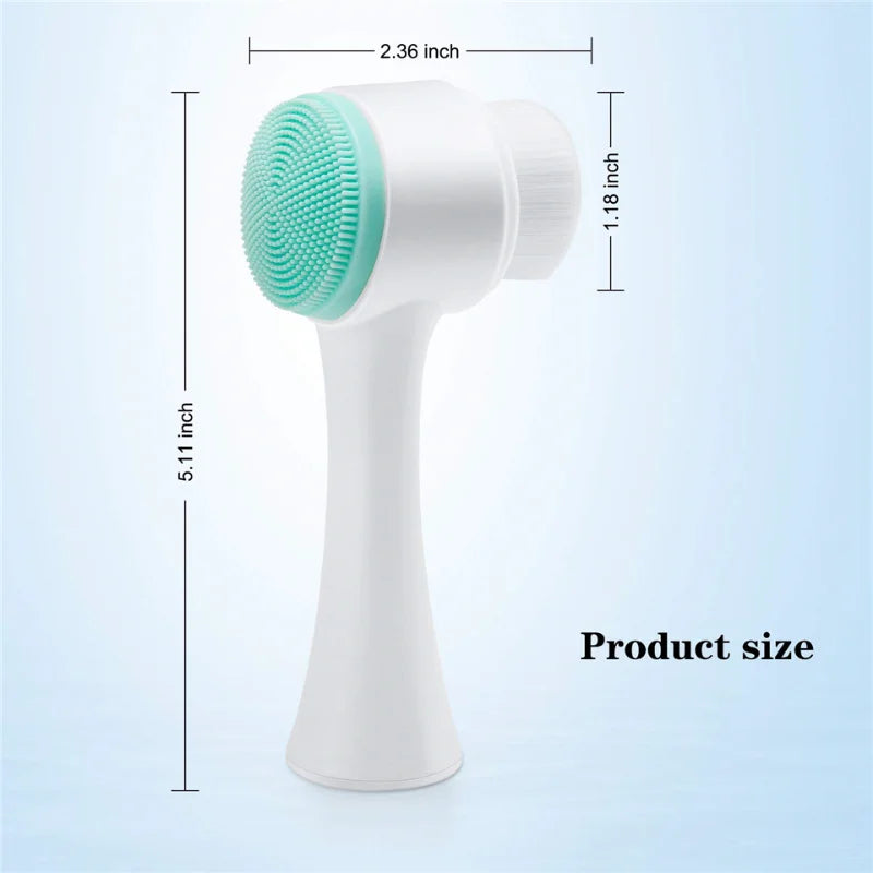 3D Double-Sided Silicone Face Brush – Manual Exfoliator
