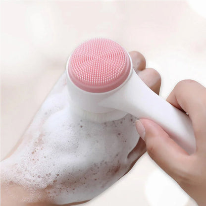 3D Double-Sided Silicone Face Brush – Manual Exfoliator