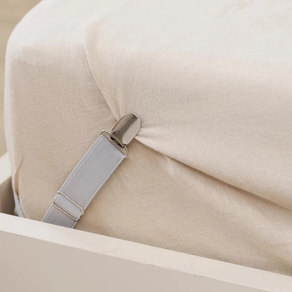 Adjustable Bed Sheet Clips – Set of 4 Elastic Fasteners
