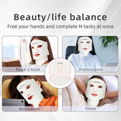 7-Color LED Light Therapy Face & Neck Mask – Anti-Acne Photon