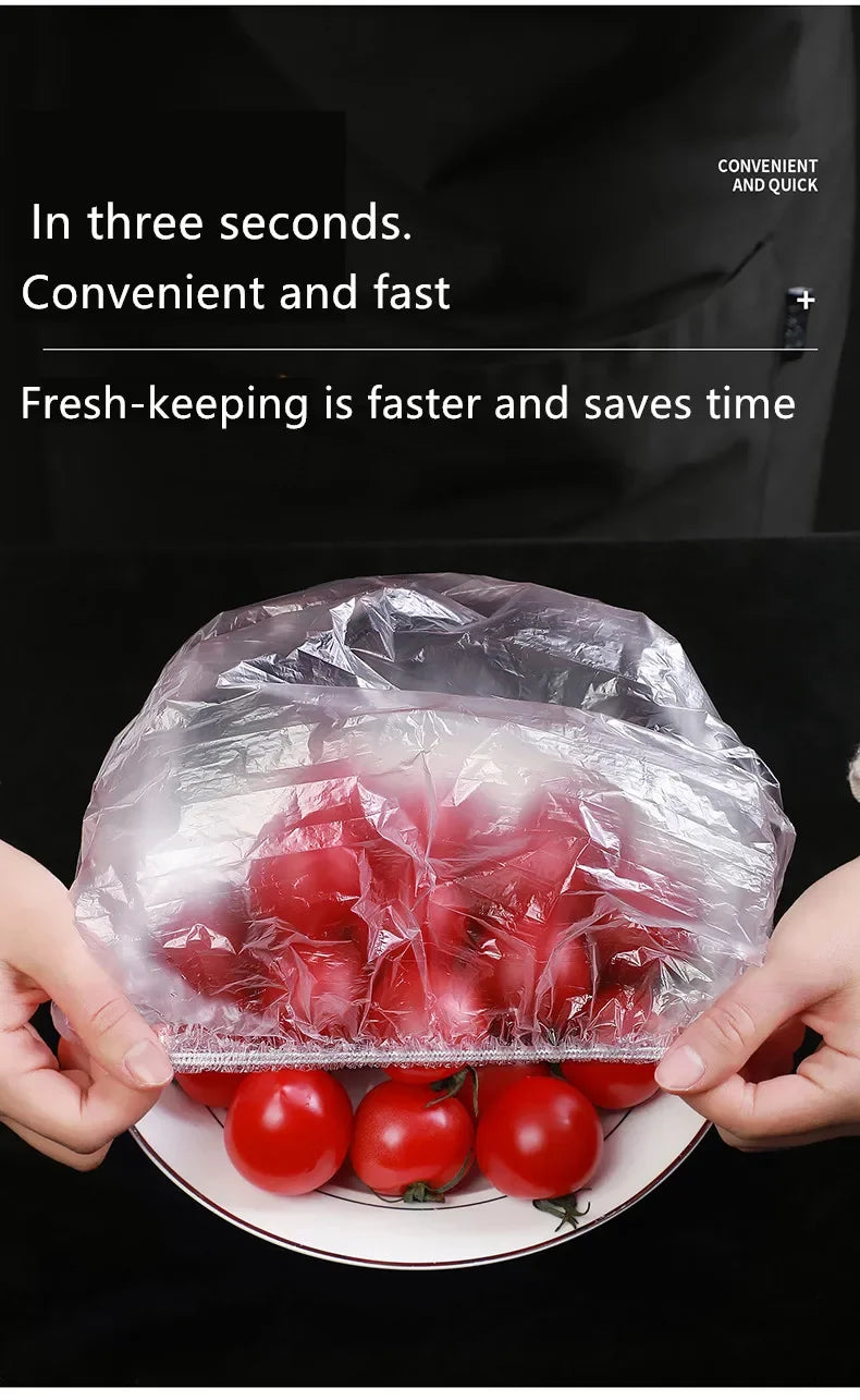Reusable Elastic Bowl Covers – 100pcs Food Wrap Lids
