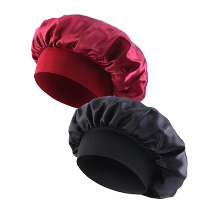 Satin Sleep Bonnet – Silky Hair Wrap Cap with Elastic Band