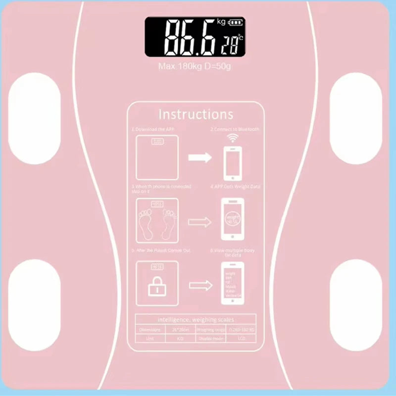 Smart Bluetooth Body Fat Scale – Digital Bathroom Scale with App
