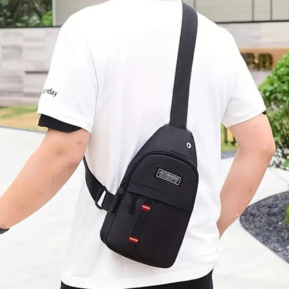 Unisex Chest Pocket Sling Bag – Adjustable Oxford Crossbody