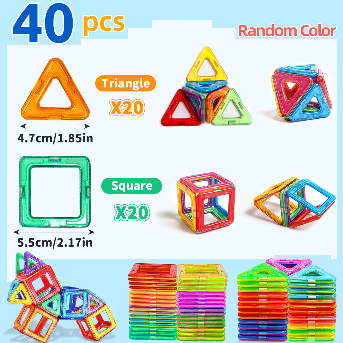 DIY Magnetic Building Blocks – STEM Construction Toy Set