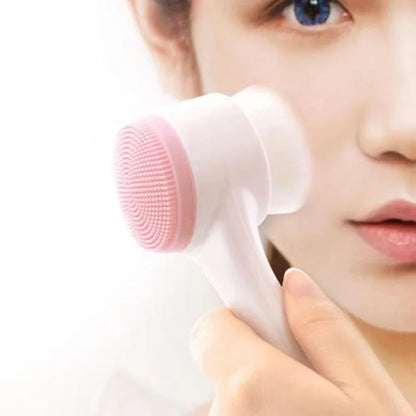 3D Double-Sided Silicone Face Brush – Manual Exfoliator