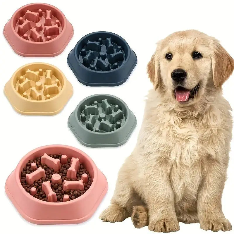 Slow Feeder Dog Bowl – Anti-Choke Non-Slip Puzzle Pet Dish