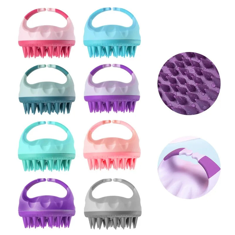 Silicone Scalp Massage Brush – Shampoo Hair Wash Comb