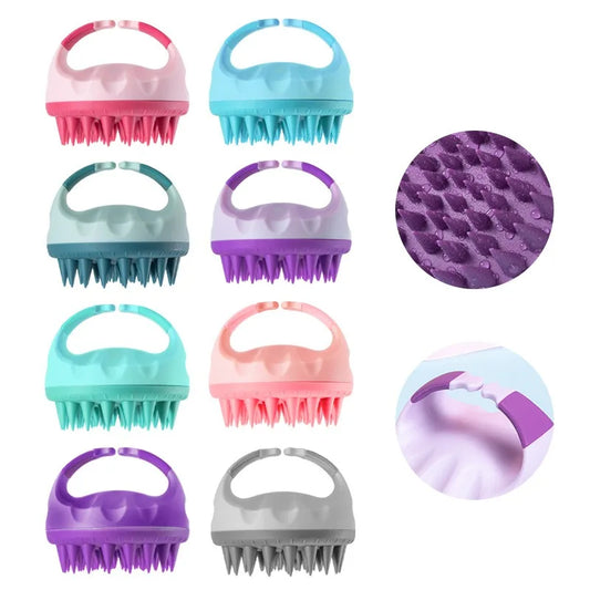 Silicone Scalp Massage Brush – Shampoo Hair Wash Comb