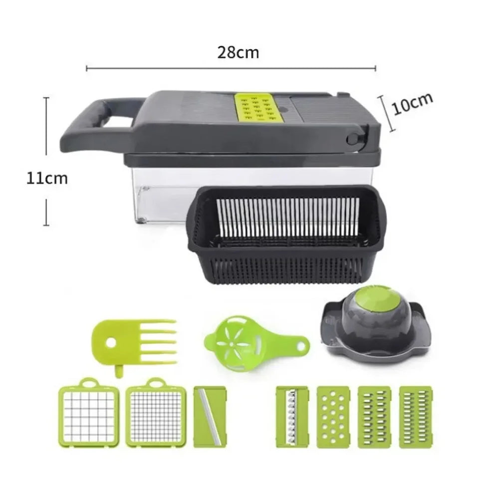 Multifunctional Vegetable Chopper – 14-in-1 Slicer Dicer