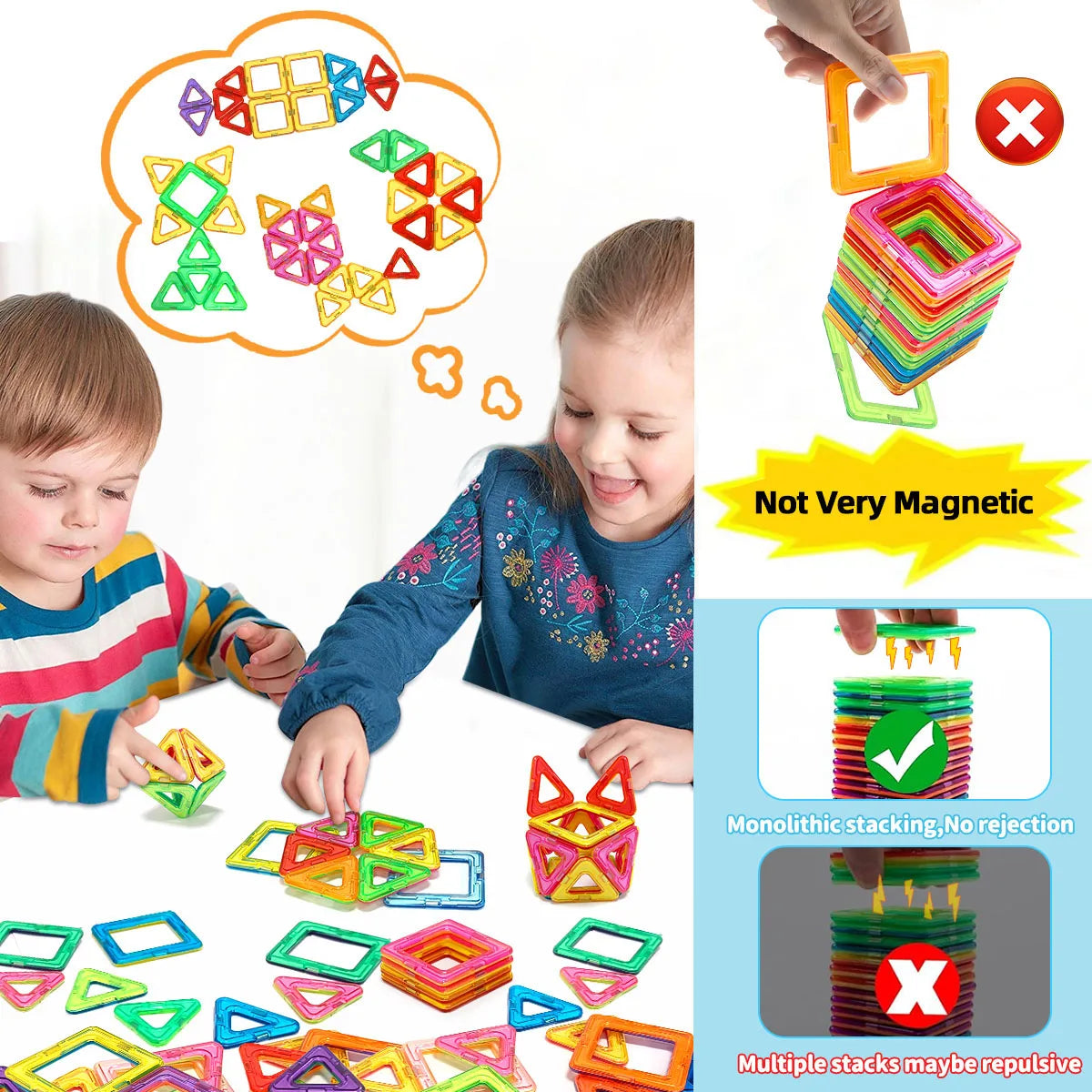 DIY Magnetic Building Blocks – STEM Construction Toy Set