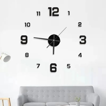 Modern DIY Digital Wall Clock – Silent Sticker Wall Decor